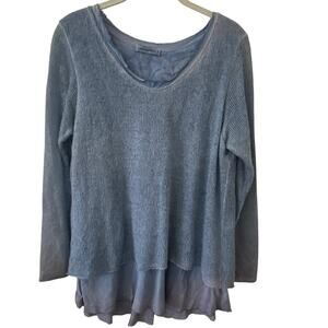 Nina Kendosa Paris Sweater Pullover Lagenlook Layered Look Mohair Italy One Size